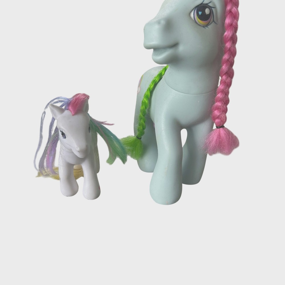 My Little Pony G3 Lot 2 Rainbow Hair Ponies Floral & Rainbow Cloud Hasbro